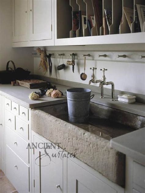 Kitchen sinks are made of various materials such as stainless steel, ceramic, composite, bronze, cast iron. stone sink kitchen mediterranean kitchen stone sink ...