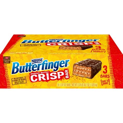 Butterfinger Peanut Butter Crisp Candy Bars 201 Oz 18 Ct