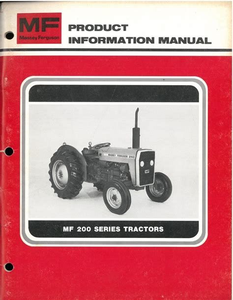 Massey Ferguson Mf240 Mf250 Mf270 Mf290 Mf298 Product Information Manual