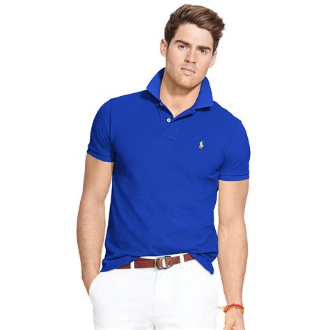 Polo Ralph Lauren Classic Fit Mesh Polo In Purple For Men Lyst