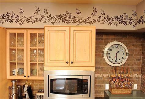 There are 242 cabinet stencils for sale on etsy, and they cost nz$26.54 on average. Falling in love with stencils! | Kitchen soffit, Above ...