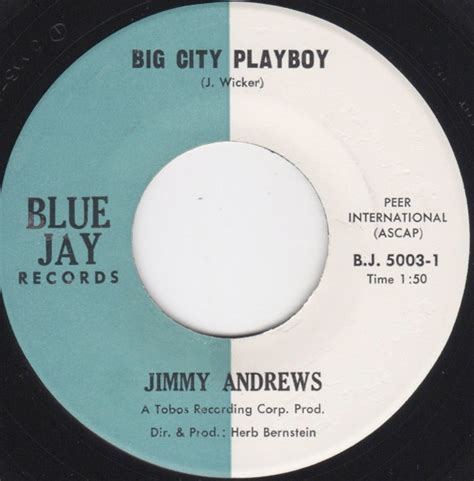 Jimmy Andrews Big City Playboy Vinyl 7 45 RPM Discogs