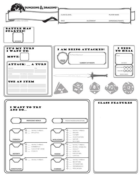 Dnd Character Sheet Fillable