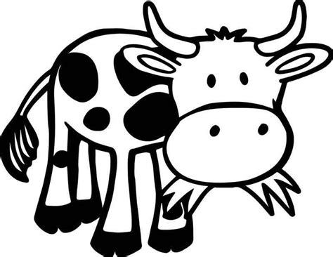 Baby Farm Cow Animal Coloring Page In 2020 With Images Cow Coloring