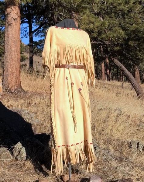 buckskin deerskin native american dress german braintanned etsy
