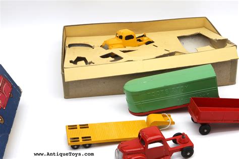 The first toy cars fell into a category of items numbered in the four thousands, and so the early cars pick up many items are known among collectors by some other title, and this is noted in parenthesis. Tootsietoy Truck Set *sold* - Antique Toys for Sale