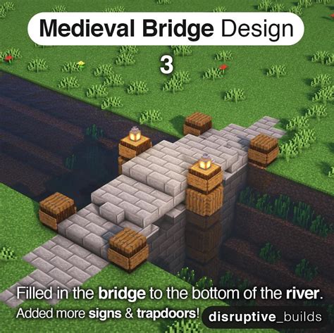 2 4 Levels Of A Medieval Bridge Minecraftbuilds Minecraft Bridges