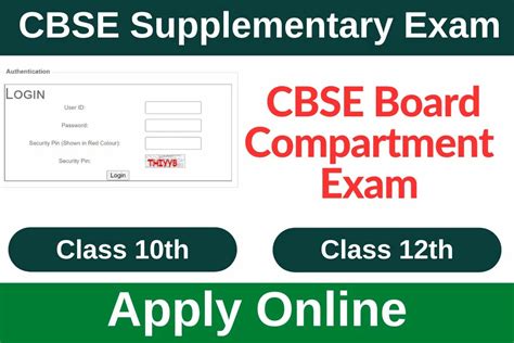 CBSE Compartment Exam 2023 Class 10th 12th Application Form Last