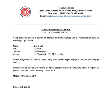 Contoh surat keterangan penghasilan usaha sendiri. Contoh Surat Keterangan Kerja Pada Saat Psbb