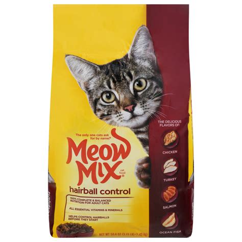 Save On Meow Mix Hairball Control Dry Cat Food Chicken Turkey Salmon