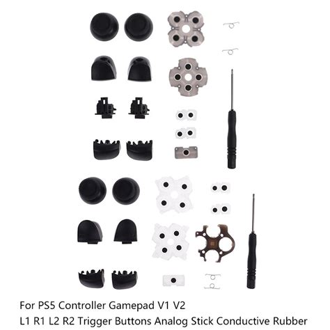 For Playstation5 Ps5 Handle Controller Parts L1 R1 L2 R2 Trigger Buttons Analog Stick Repair