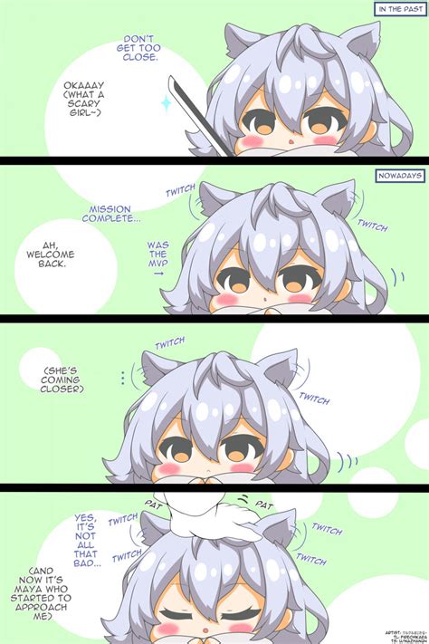 Safebooru 1boy 1girl 4koma Azur Lane Commander Azur Lane Headpat Katana Kurukurumagical Maya