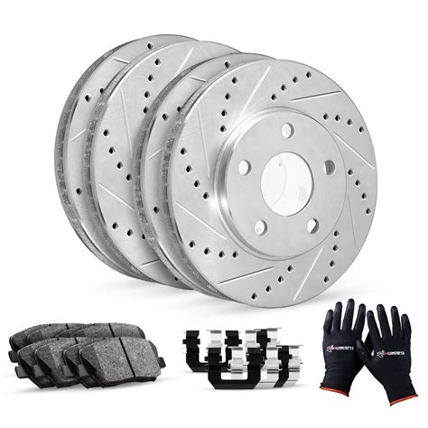 R1 Concepts Front Rear Brakes and Rotors Kit |Front Rear Brake Pads