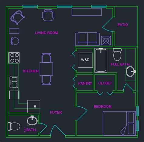 Basic Floor Plan Drafting In Autocad 7 Steps Instructables