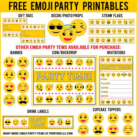 Emoji Birthday Party Printables Emoji Birthday Party Emoji Birthday Emoji Party