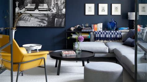 Navy Blue And Yellow Living Room Ideas