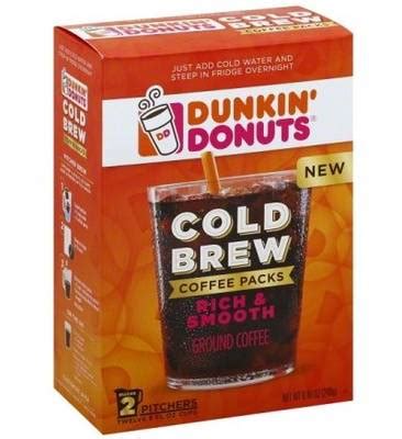 Just add cold water and steep in fridge overnight. Free Dunkin' Donuts Cold Brew Coffee Sample Pack