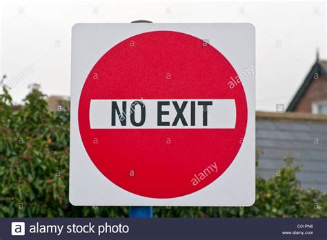 No Exit Sign Stock Photo Alamy