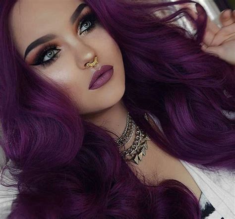 How will you look in shades of plum including red, deep plum, burgundy, purple and fuchsia? Long Dark Reddish Purple Big Wave Synthetic Lace Front Wig ...