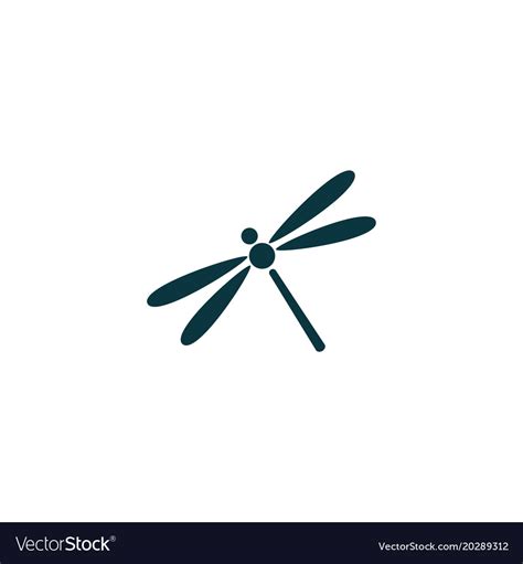 Dragonfly Icon Simple Royalty Free Vector Image