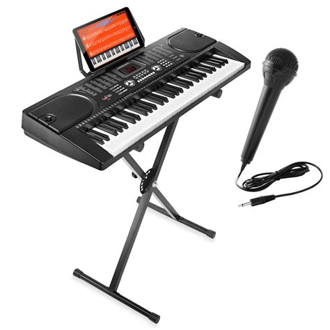 Hamzer 61-Key Electronic Piano Electric Organ Music Keyboard with Stand