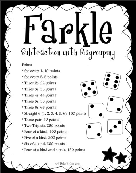 Free Printable Farkle Rules