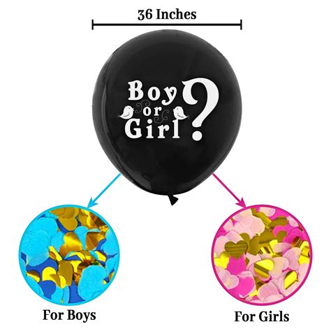 Jls Baby Shower Gender Reveal Jumbo 36 Inch Giant Balloon With Heart