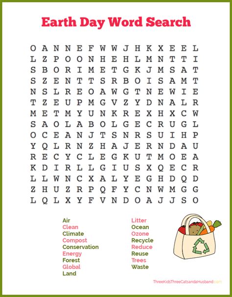 Earth Day Word Searches Printable