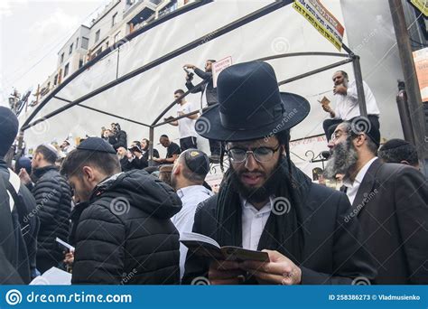 Ultra Orthodox Jewish Pilgrims Pray At The Tomb Of Rabbi Nachman In
