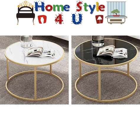Home Creative Living Room 60cm Minimalist Marble Design Round Coffee