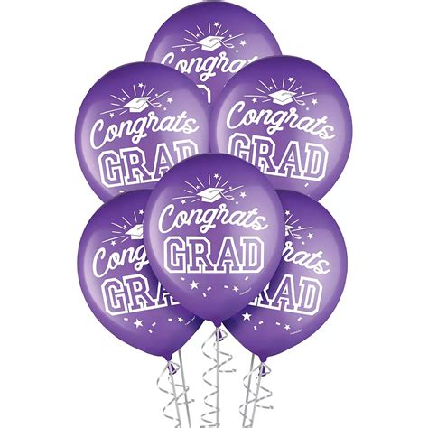 Congrats Grad Purple Graduation Deluxe Decorating Kit With Balloons
