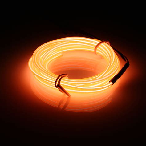 3m Led Flexible Neon Light Glow El Strip Tube Cool Wire Rope Home Car