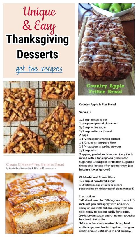 When coming up with ideas for thanksgiving desserts, your sure don't want to make the same ol thing, right? Unique and Easy Thanksgiving Desserts - Fun & Creative ...