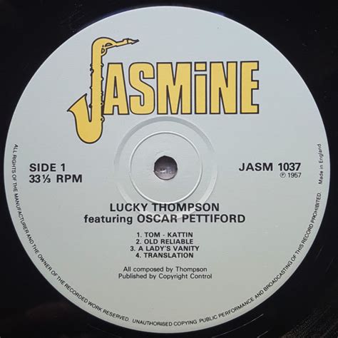Lucky Thompson Featuring Oscar Pettiford Vinyl Blue Sounds