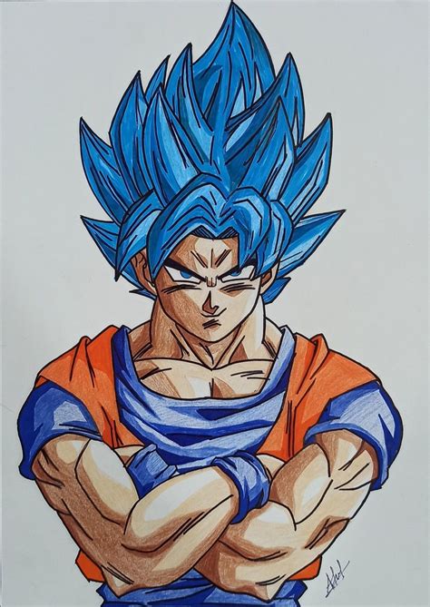 Goku Colour Pencil Art