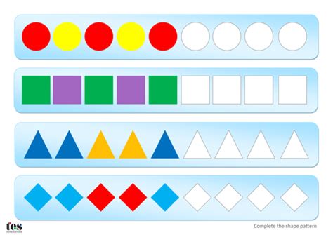 Complete Simple Shape Patterns Teacch Activity By Tesautism