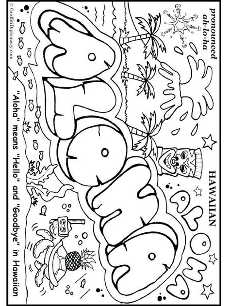 Printable Hawaiian Coloring Pages - Printable Templates