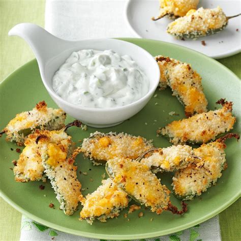 Jalapeno Poppers With Lime Cilantro Dip Recipe Taste Of Home