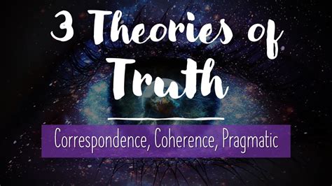 Epistemology Three Theories Of Truth Correspondence Coherence