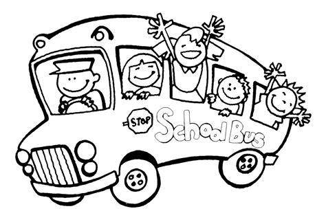 School bus coloring pages to download and print for free