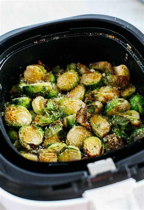 sprouts fryer air garlic parmesan brussels eatyourselfskinny skinny brussel eat yourself recipes recipe eating healthy
