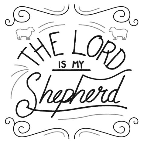 15% off with code sendlove2021. The Lord Is My Shepherd 2 - Free lettering by Emberblue on ...
