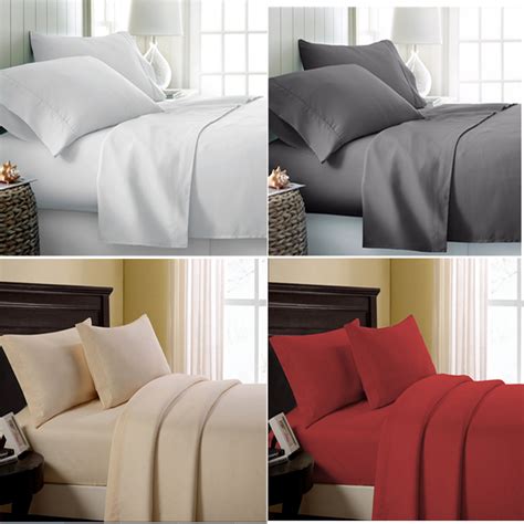 Egyptian Comfort 1800 Count Hotel Quality 4 Piece Deep Pocket Bed Sheet
