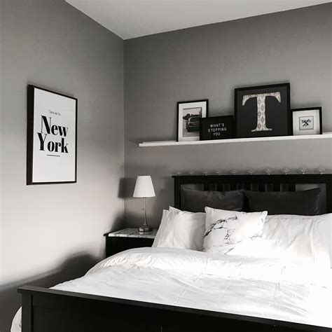 White Grey And Black Ikea Bedroom Using Hemnes White Bedroom Decor