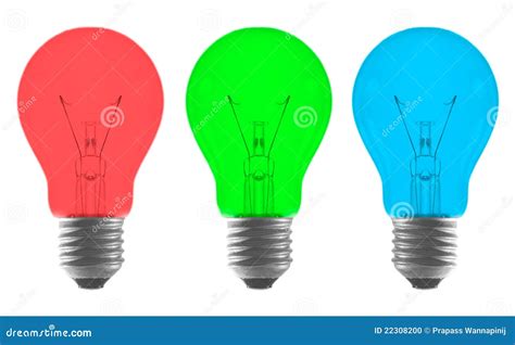 Red Green Blue Color Light Bulb Stock Photo Image Of Background