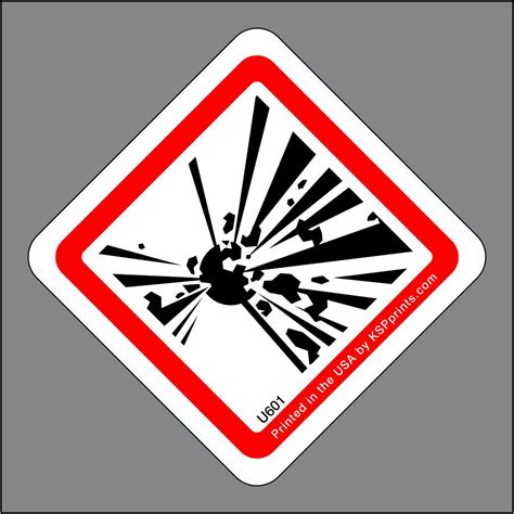 Use This Explosive Symbol Label To Make People Aware Of Hazards