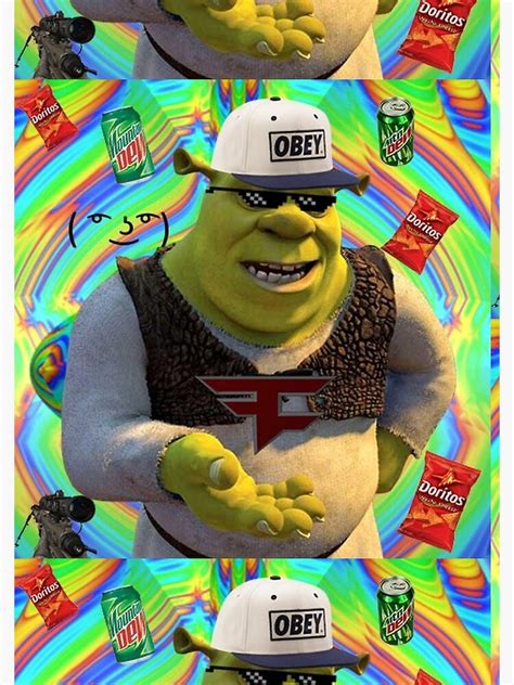 Mlg Shrek Spiral Notebook By Itzsenpai Redbubble