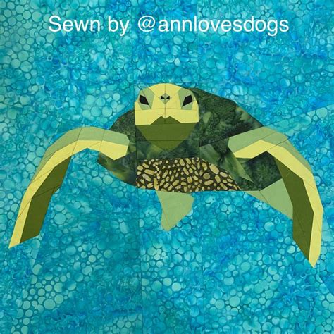 Sea Turtle Foundation Paper Pieced Quilt Pattern Reef Etsy Sea