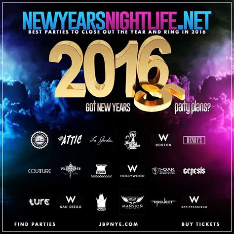 2016 Nye Party Guide Complete Guide To New Years Eve Event Nightlife Best New Years Parties
