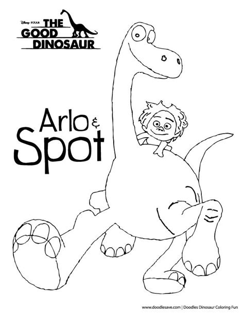 The Good Dinosaur coloring pagesArlo and Spot Disney coloring 